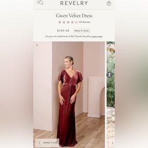 Revelry Gwen Velvet Dress